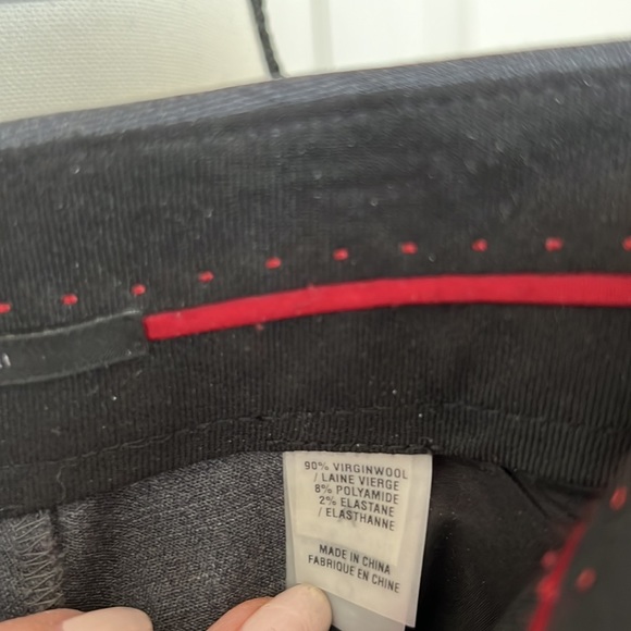 Elie Tahari charcoal flare leg pant with front slant pockets, unlined - Picture 6 of 9